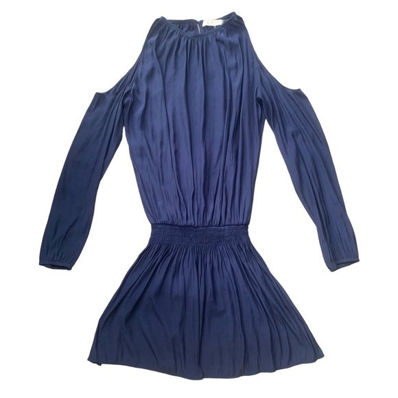 Ramy Brook Lauren Cold Shoulder Dress in Navy. Size XS. - Picture 4 of 9